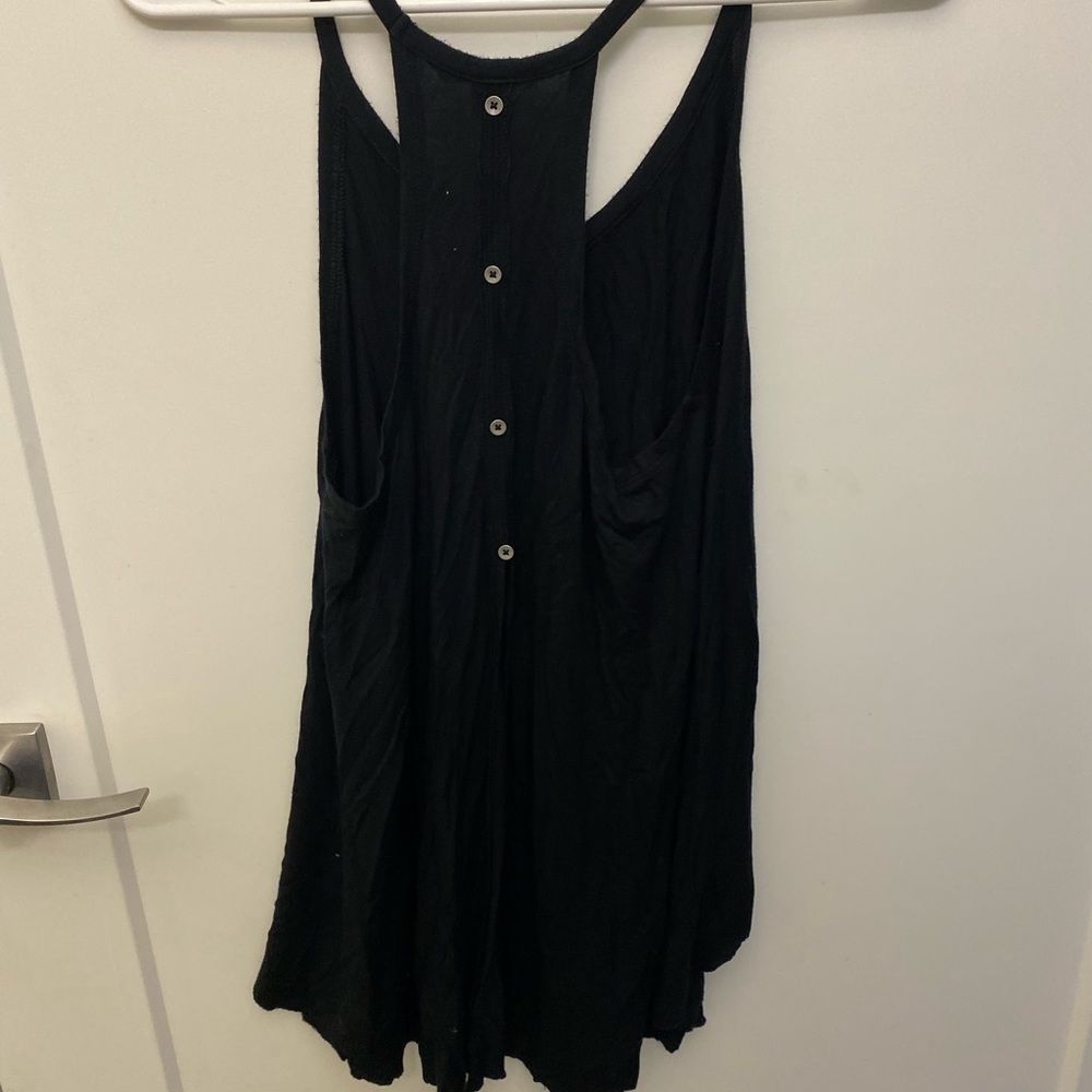 Small black American eagle open back tank top size small